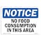 Signmission OSHA Notice, 5" Height, No Food Consumption In This Area Sign, 7" X 5", Landscape OS-NS-D-57-L-14561 - alternate 1